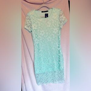 Heart Soul short sleeve lace Mint bodycon dress size medium
